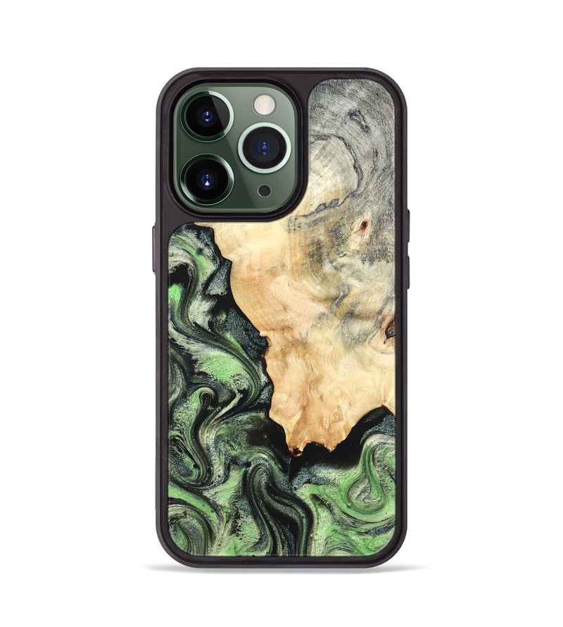 iPhone 13 Pro Wood Phone Case - Esther (Green, 819268)