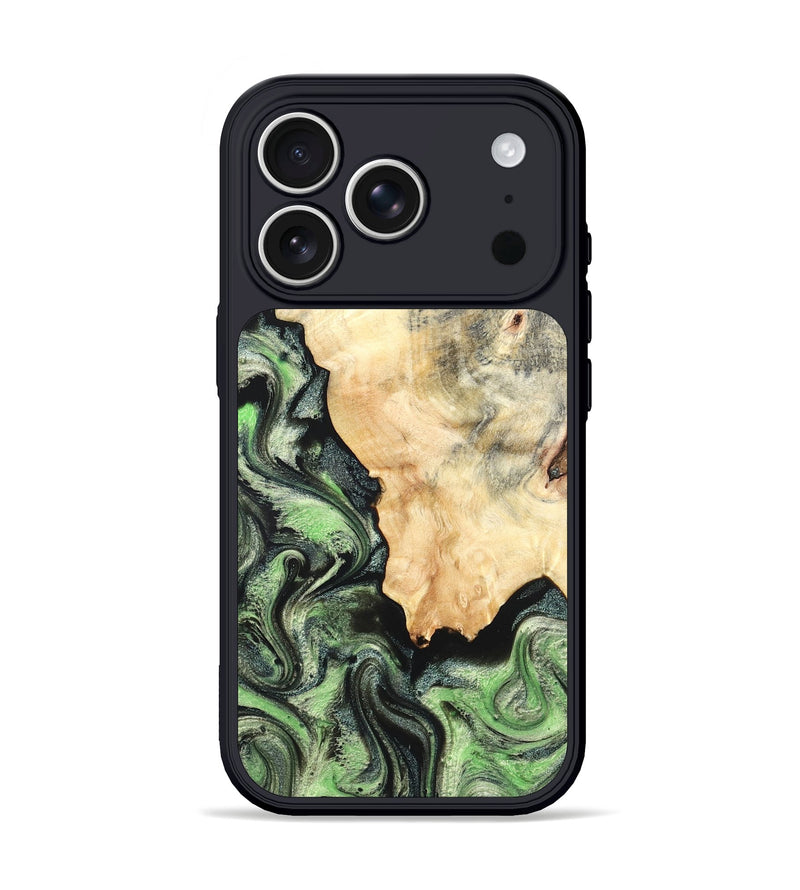 iPhone 17 Pro Wood Phone Case - Esther (Green, 819268)