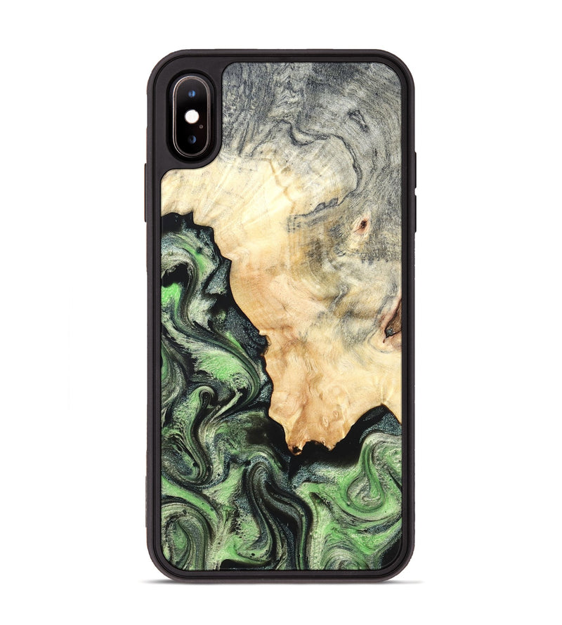 iPhone Xs Max Wood Phone Case - Esther (Green, 819268)