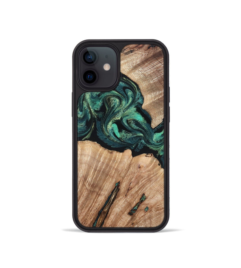 iPhone 12 mini Wood Phone Case - Lizeth (Green, 819269)