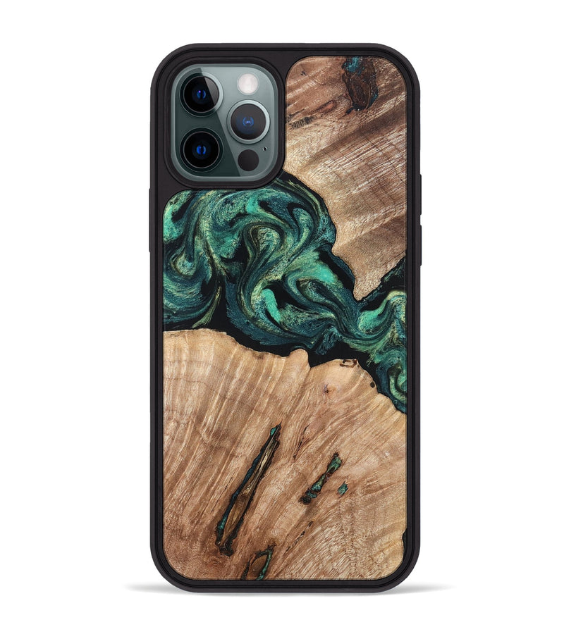 iPhone 12 Pro Max Wood Phone Case - Lizeth (Green, 819269)