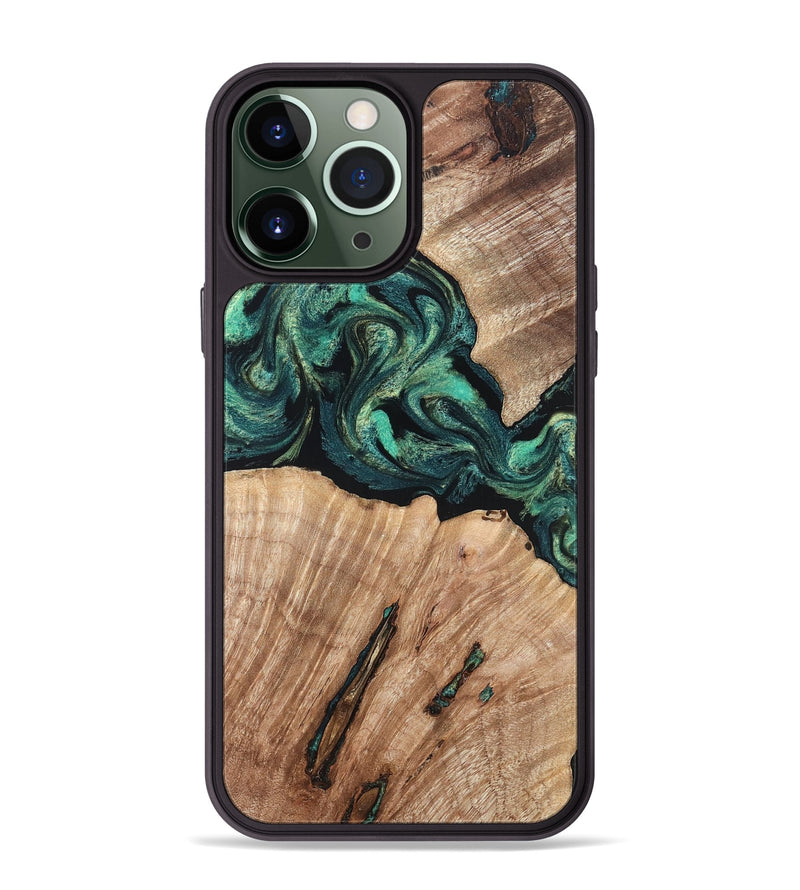 iPhone 13 Pro Max Wood Phone Case - Lizeth (Green, 819269)