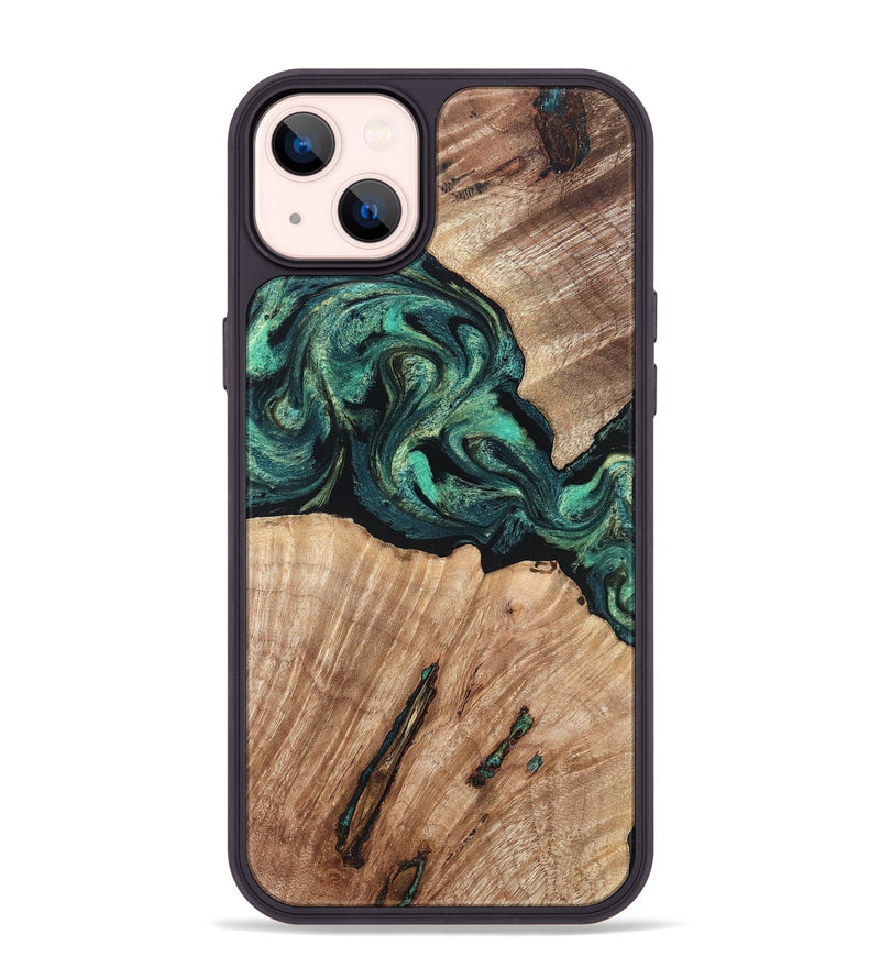 iPhone 14 Plus Wood Phone Case - Lizeth (Green, 819269)