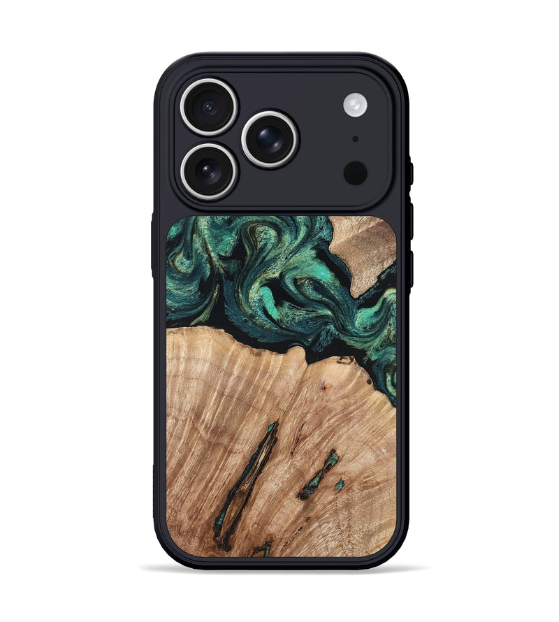 iPhone 17 Pro Wood Phone Case - Lizeth (Green, 819269)
