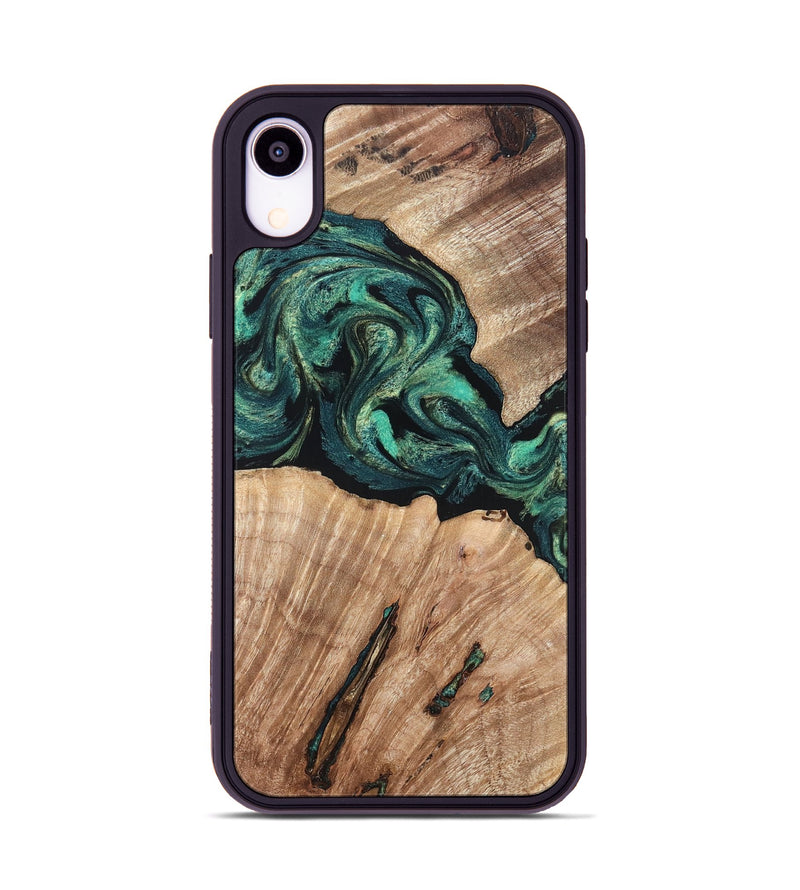iPhone Xr Wood Phone Case - Lizeth (Green, 819269)