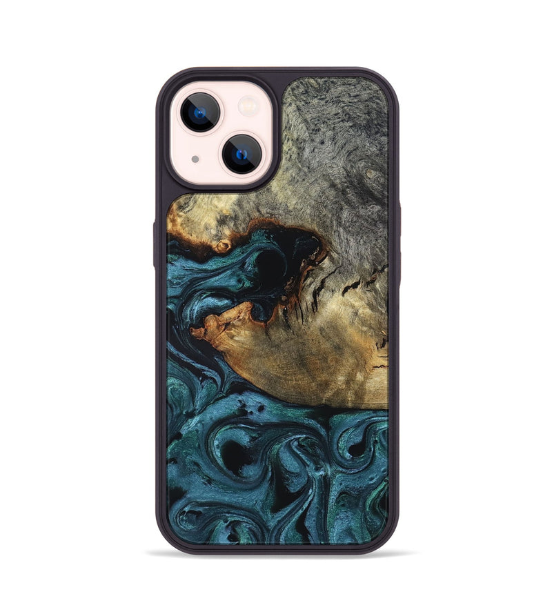iPhone 14 Wood Phone Case - Pauline (Green, 819270)