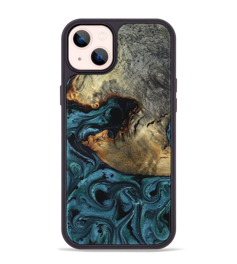 iPhone 14 Plus Wood Phone Case - Pauline (Green, 819270)