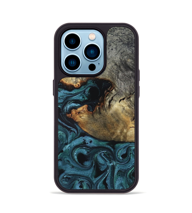 iPhone 14 Pro Wood Phone Case - Pauline (Green, 819270)
