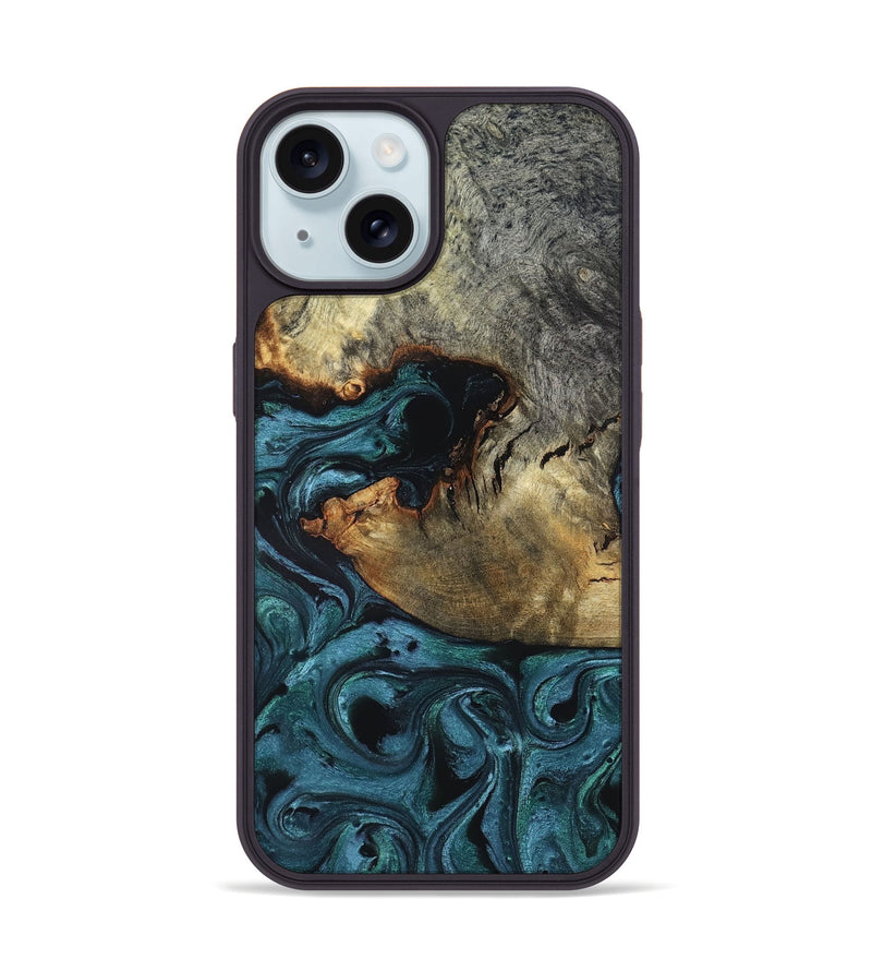 iPhone 15 Wood Phone Case - Pauline (Green, 819270)