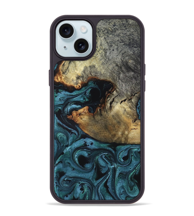 iPhone 15 Plus Wood Phone Case - Pauline (Green, 819270)