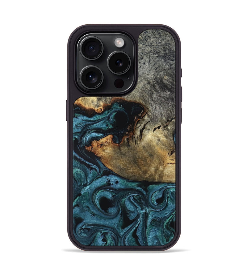 iPhone 15 Pro Wood Phone Case - Pauline (Green, 819270)