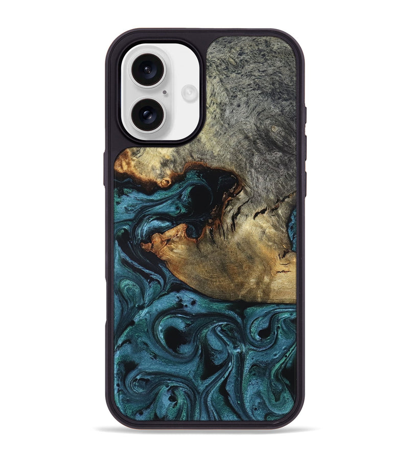 iPhone 16 Plus Wood Phone Case - Pauline (Green, 819270)