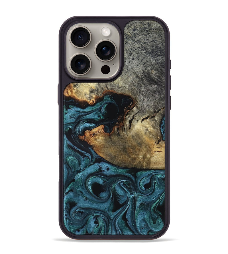 iPhone 16 Pro Max Wood Phone Case - Pauline (Green, 819270)