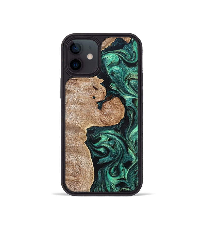 iPhone 12 mini Wood Phone Case - Kaleb (Green, 819271)