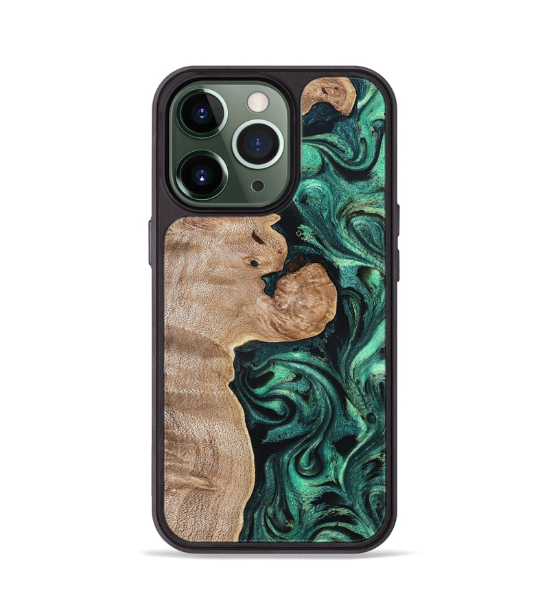 iPhone 13 Pro Wood Phone Case - Kaleb (Green, 819271)