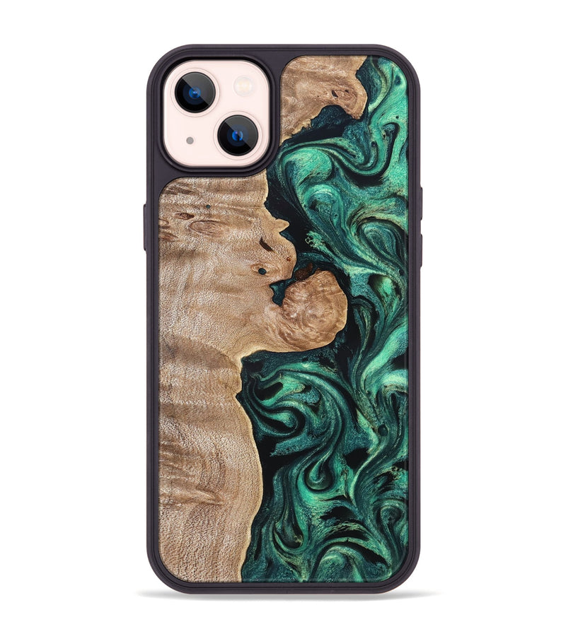 iPhone 14 Plus Wood Phone Case - Kaleb (Green, 819271)