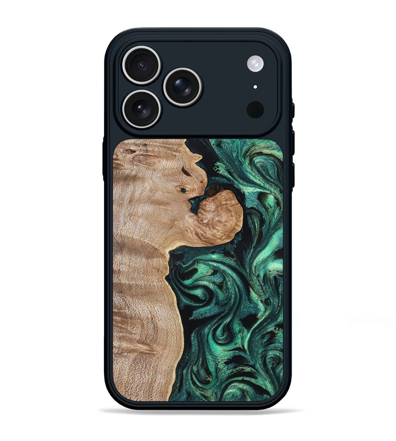 iPhone 17 Pro Max Wood Phone Case - Kaleb (Green, 819271)