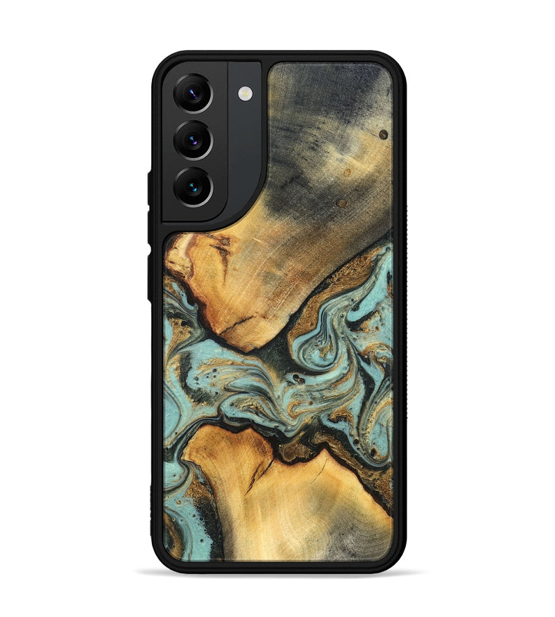 Galaxy S22 Plus Wood Phone Case - Rollin (Teal & Gold, 819272)