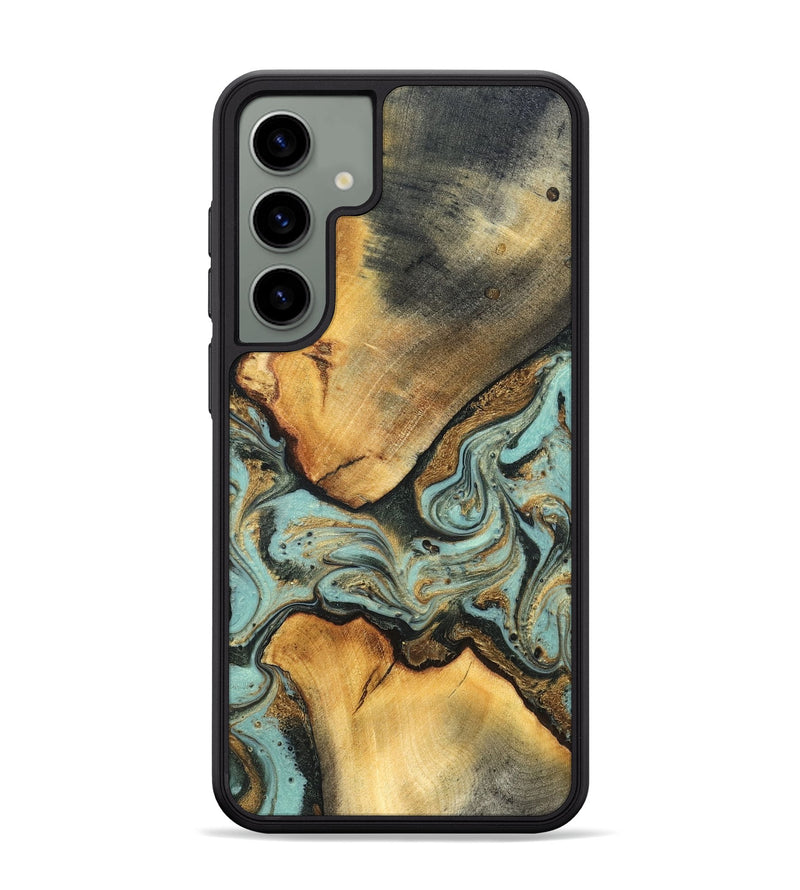 Galaxy S24 Plus Wood Phone Case - Rollin (Teal & Gold, 819272)