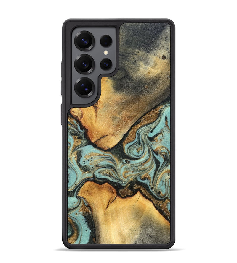 Galaxy S25 Ultra Wood Phone Case - Rollin (Teal & Gold, 819272)