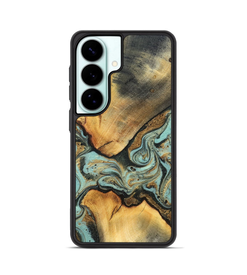 Galaxy S26 Wood Phone Case - Rollin (Teal & Gold, 819272)