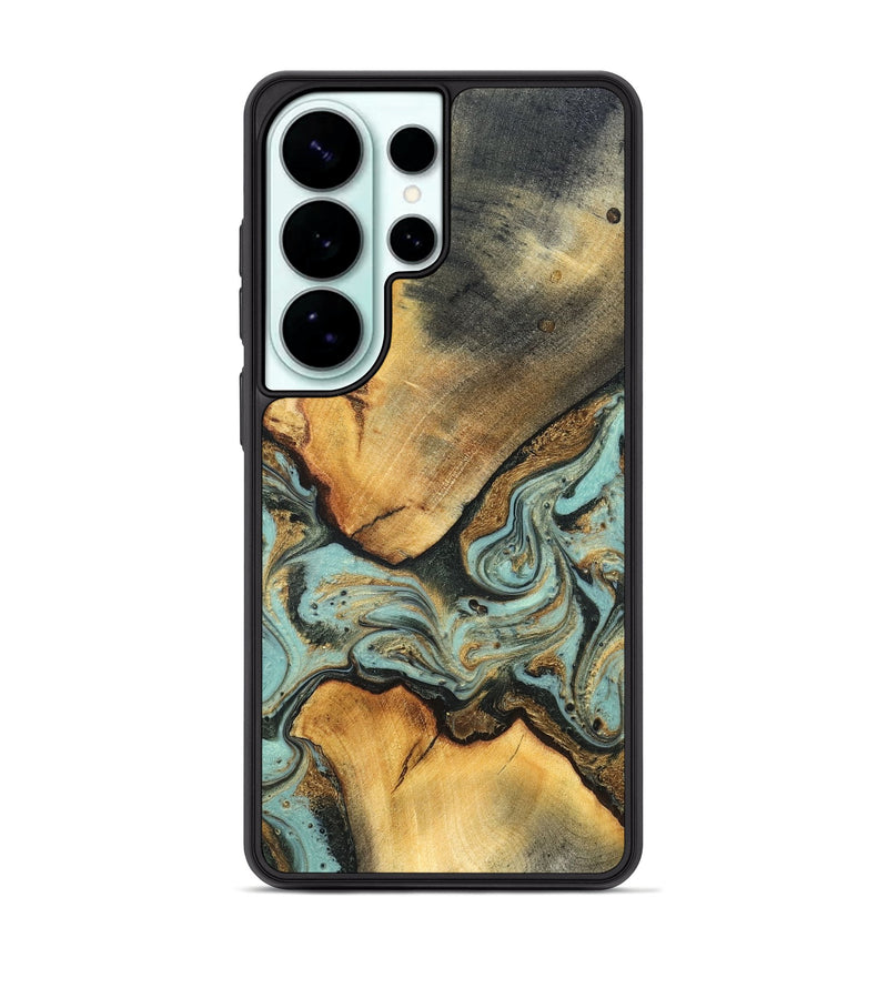 Galaxy S26 Ultra Wood Phone Case - Rollin (Teal & Gold, 819272)