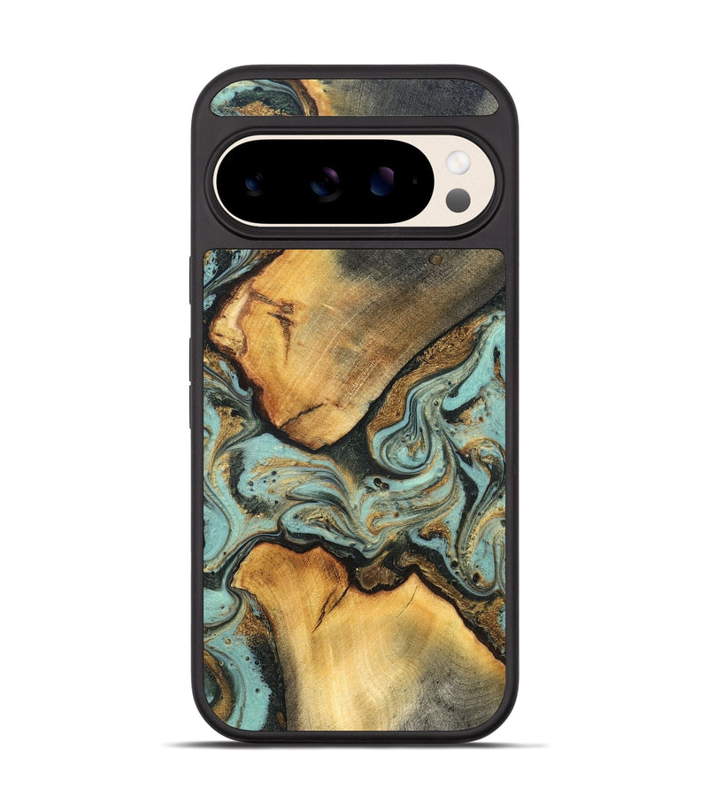 Pixel 10 Wood Phone Case - Rollin (Teal & Gold, 819272)