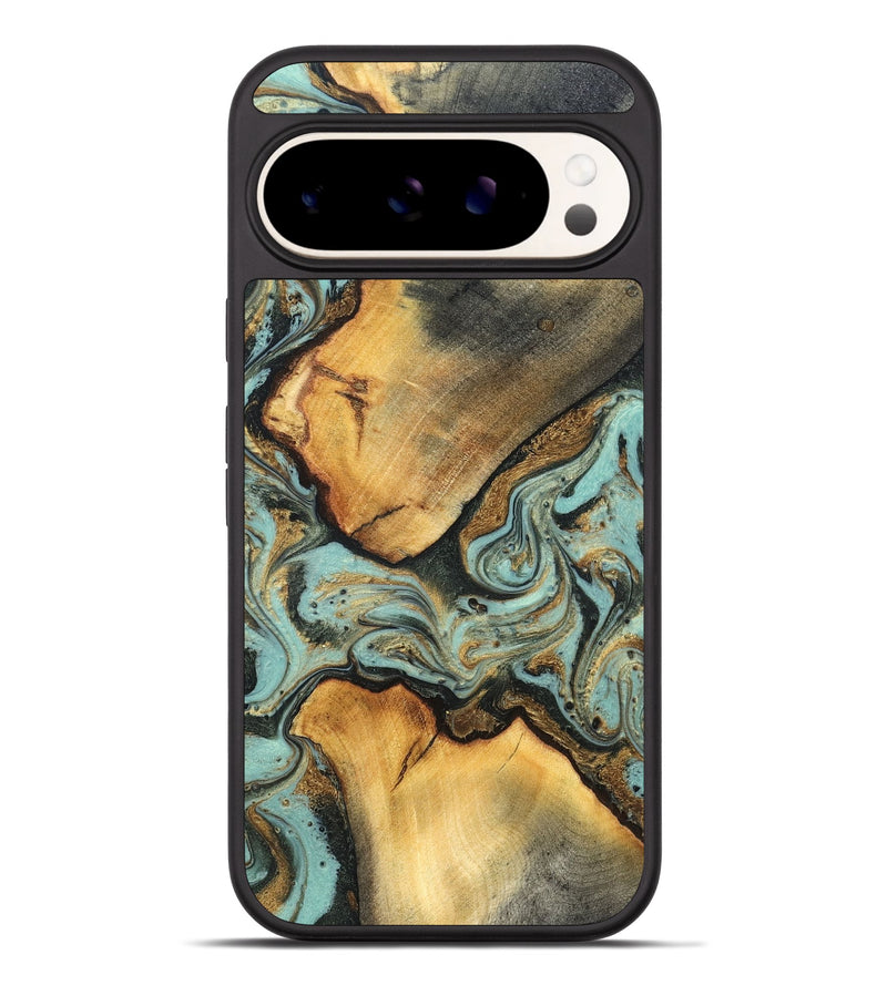 Pixel 9 Pro XL Wood Phone Case - Rollin (Teal & Gold, 819272)