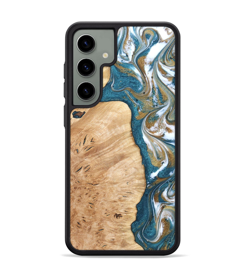 Galaxy S24 Plus Wood Phone Case - Maegan (Teal & Gold, 819273)