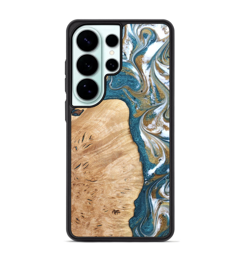 Galaxy S26 Ultra Wood Phone Case - Maegan (Teal & Gold, 819273)