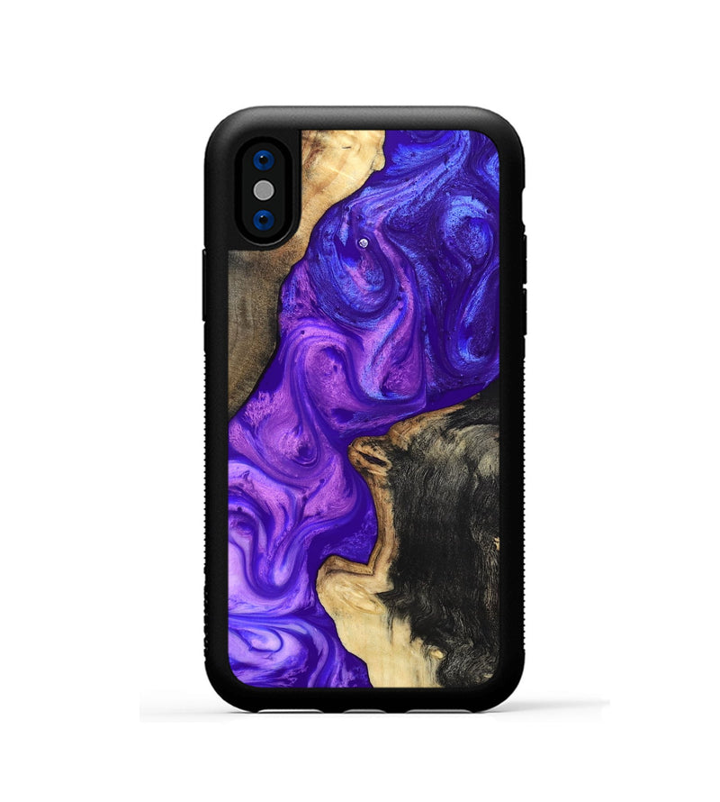 iPhone Xs Wood Phone Case - Gerard (Purple, 819274)