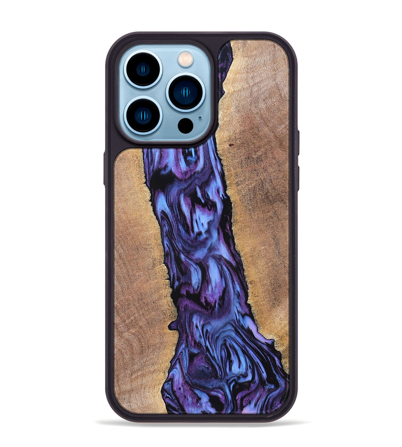 iPhone 14 Pro Max Wood Phone Case - Ami (Purple, 819275)