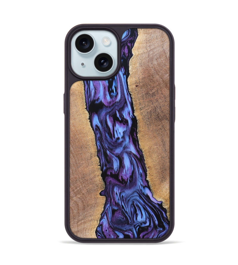 iPhone 15 Wood Phone Case - Ami (Purple, 819275)