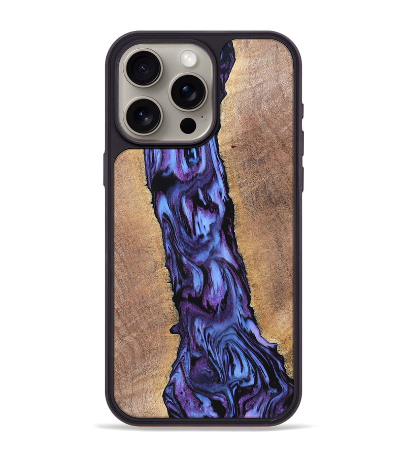 iPhone 15 Pro Max Wood Phone Case - Ami (Purple, 819275)