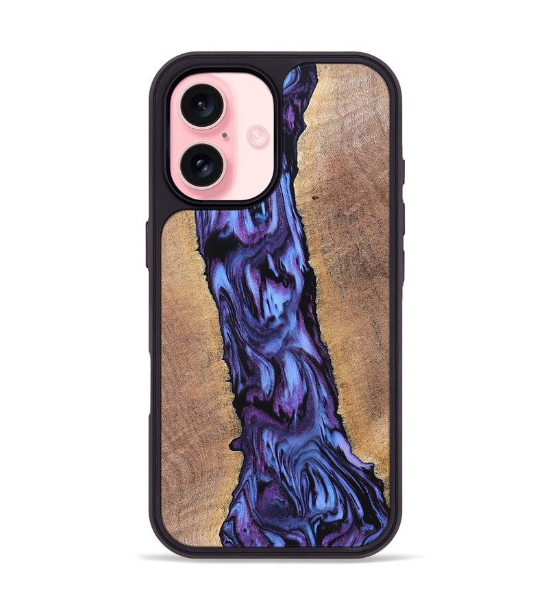 iPhone 16 Wood Phone Case - Ami (Purple, 819275)