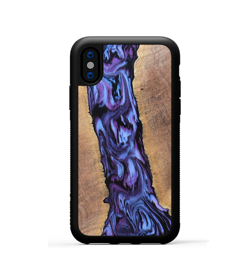 iPhone Xs Wood Phone Case - Ami (Purple, 819275)