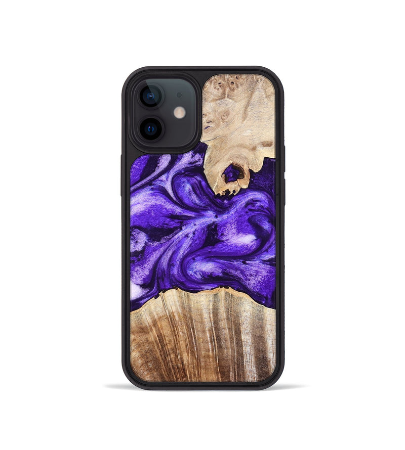 iPhone 12 mini Wood Phone Case - Adriel (Purple, 819276)