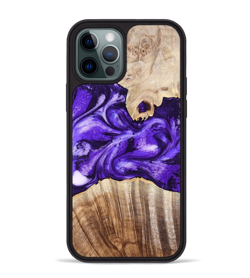 iPhone 12 Pro Max Wood Phone Case - Adriel (Purple, 819276)