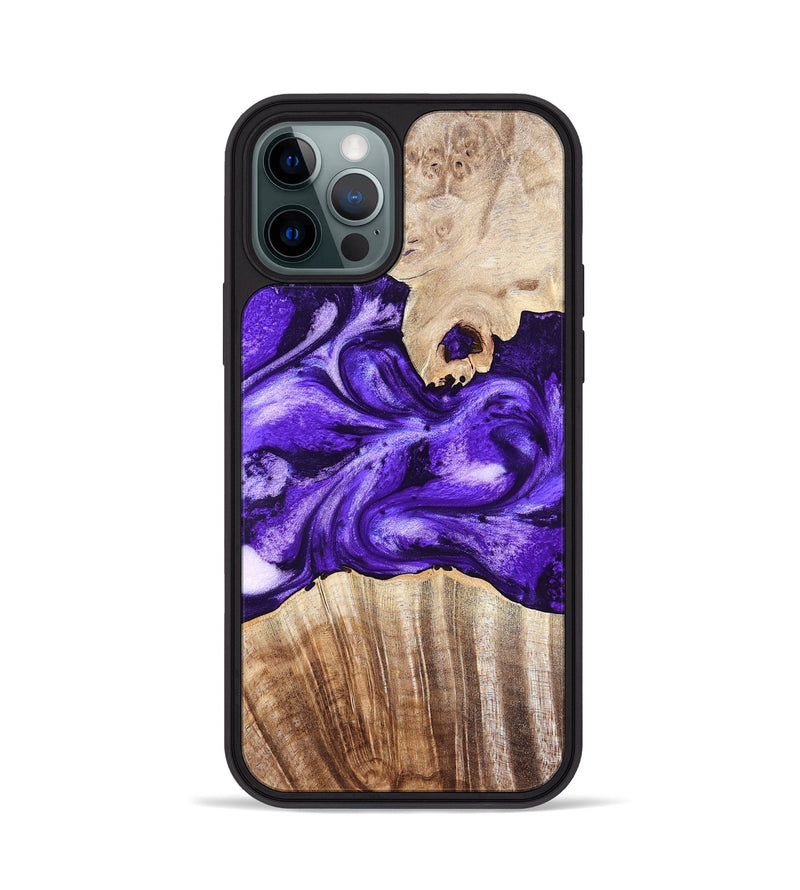 iPhone 12 Pro Wood Phone Case - Adriel (Purple, 819276)