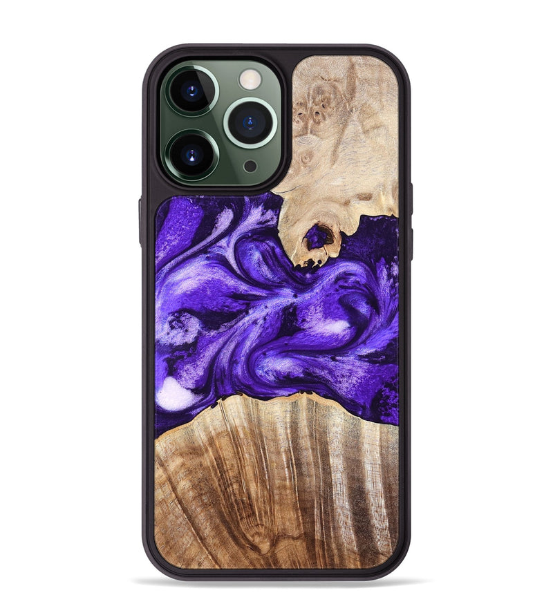 iPhone 13 Pro Max Wood Phone Case - Adriel (Purple, 819276)