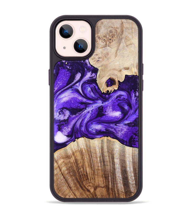 iPhone 14 Plus Wood Phone Case - Adriel (Purple, 819276)