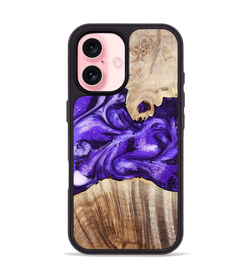 iPhone 16 Wood Phone Case - Adriel (Purple, 819276)
