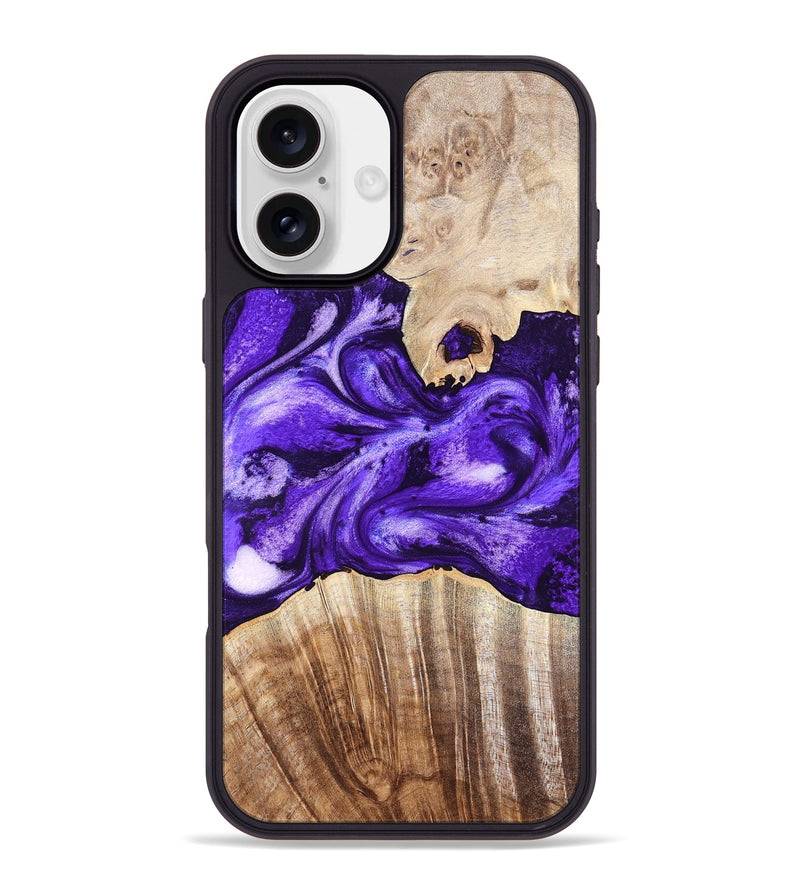 iPhone 16 Plus Wood Phone Case - Adriel (Purple, 819276)