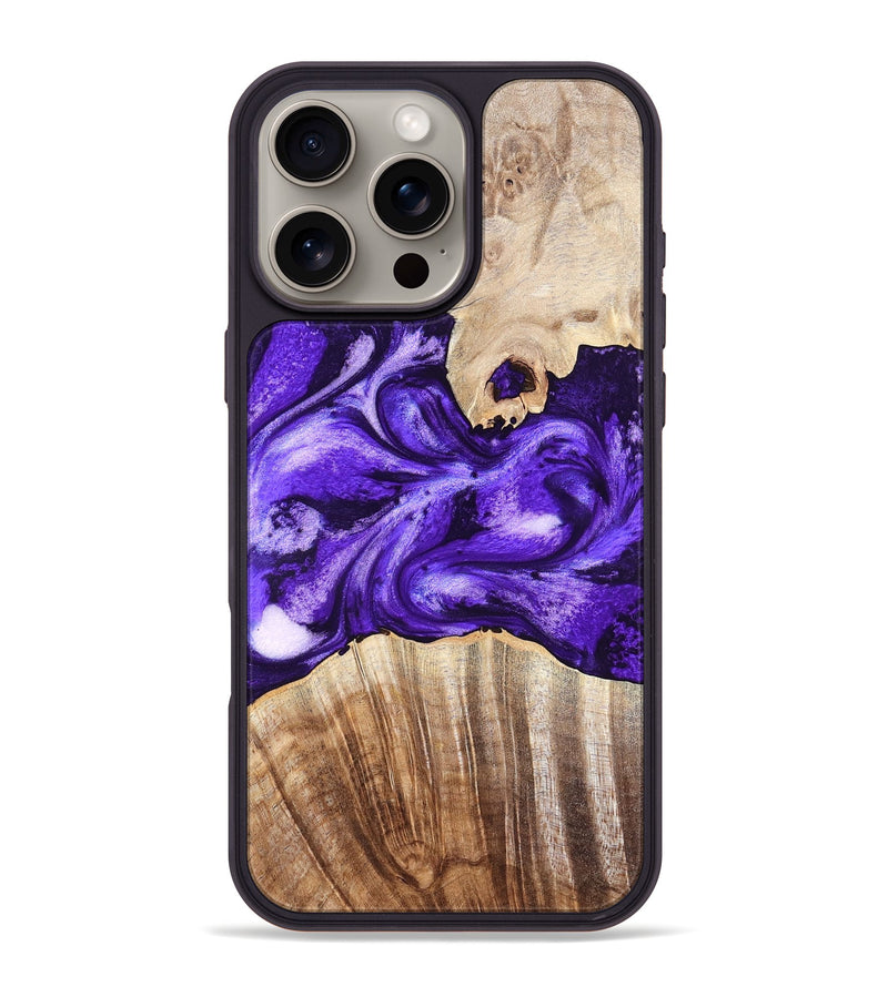 iPhone 16 Pro Max Wood Phone Case - Adriel (Purple, 819276)