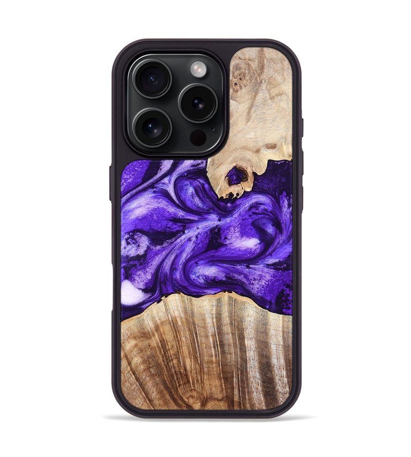 iPhone 16 Pro Wood Phone Case - Adriel (Purple, 819276)