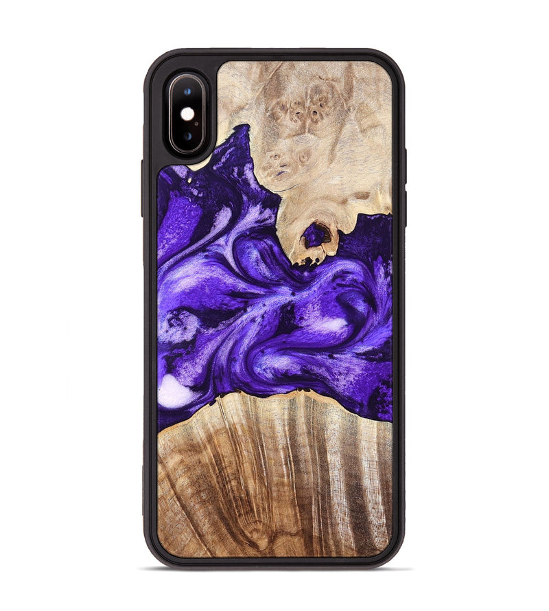 iPhone Xs Max Wood Phone Case - Adriel (Purple, 819276)