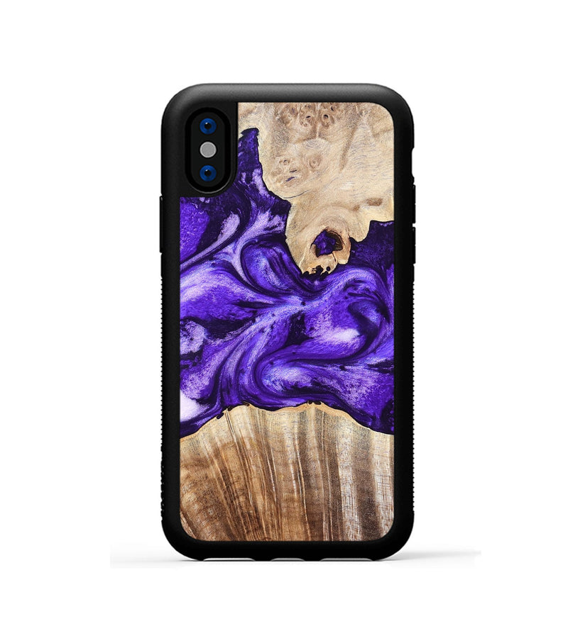 iPhone Xs Wood Phone Case - Adriel (Purple, 819276)