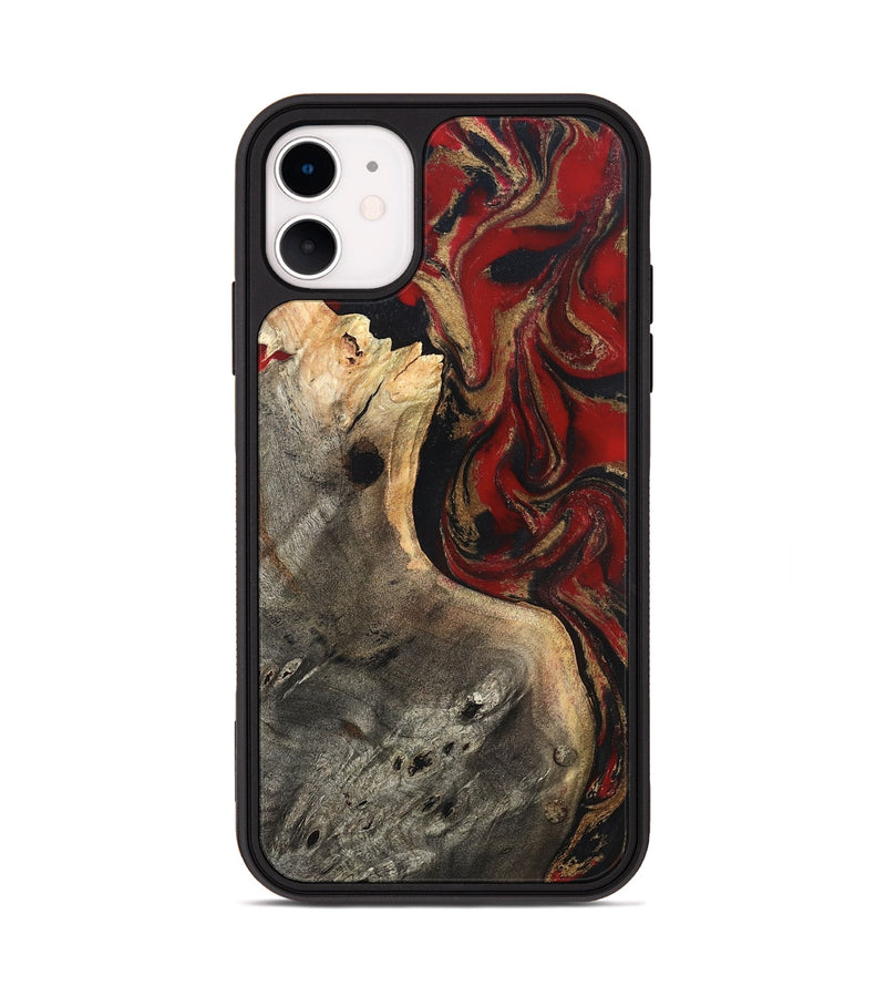 iPhone 11 Wood Phone Case - Eda (Red, 819277)
