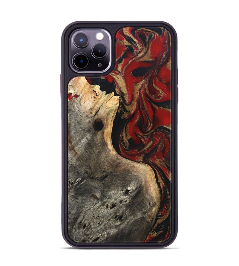 iPhone 11 Pro Max Wood Phone Case - Eda (Red, 819277)