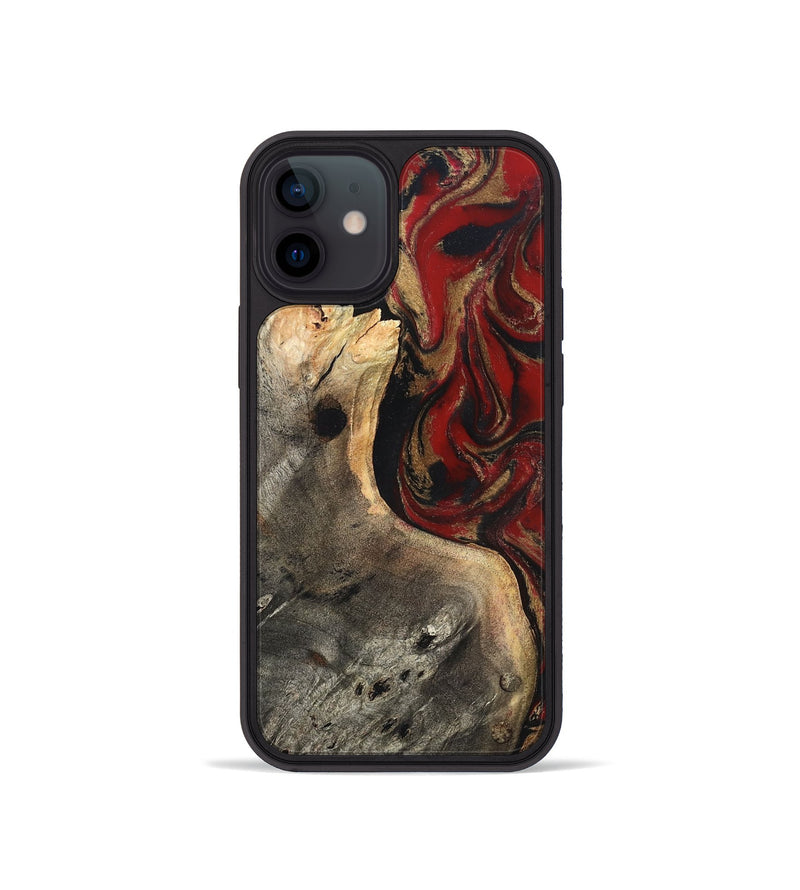 iPhone 12 mini Wood Phone Case - Eda (Red, 819277)